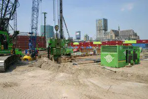 Met diverse heistellingen worden vier soorten palen van verschillende lengtes aangebracht