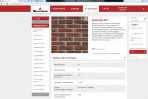 De gekozen steen voor het metselwerk in de Productzoeker: Terca
Belcanto in halfsteens verband.