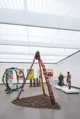 Daglichtzaal in de overstek van de nieuwe westvleugel. Fotto Jannes Linders.
