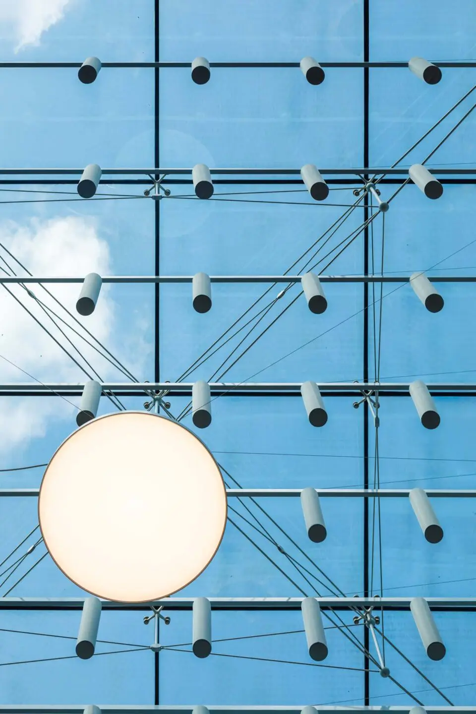 Detail van het glazen atrium van de Droogbak.