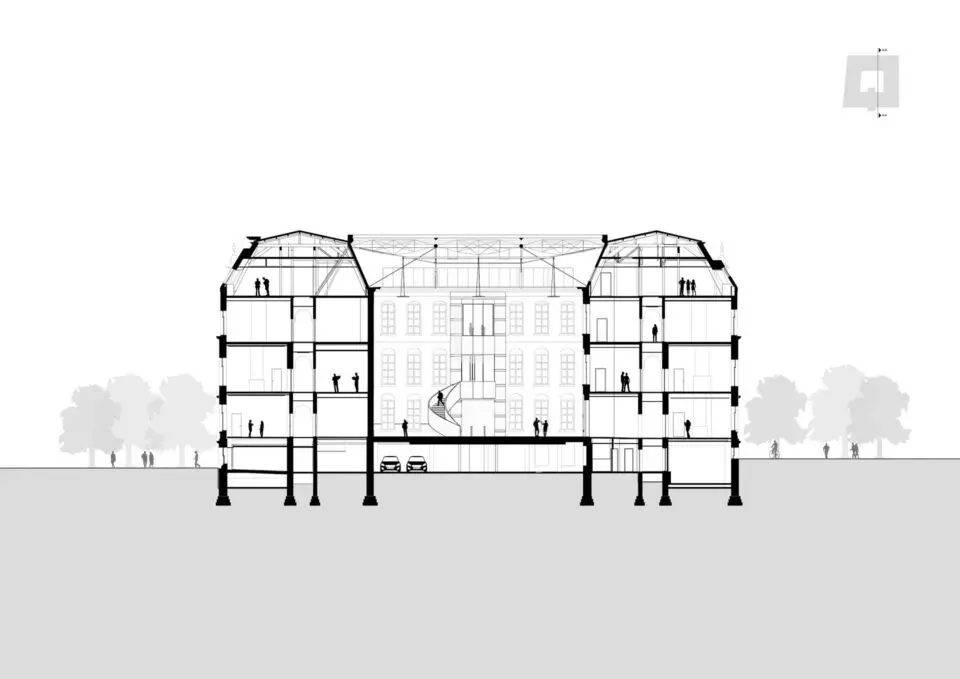 Doorsnede van de Droogbak in Amsterdam (copyright: KCAP Fokkema & Partners).