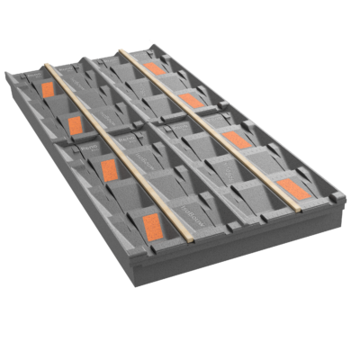 De 3D-vormgeving van Slimfix RenoPro ontstaat door de matrijs.