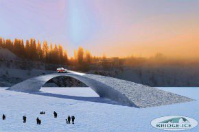 Studenten bouwen grootste ijsbrug ooit