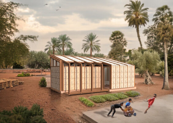 Impressie van het Reroot paviljoen. 