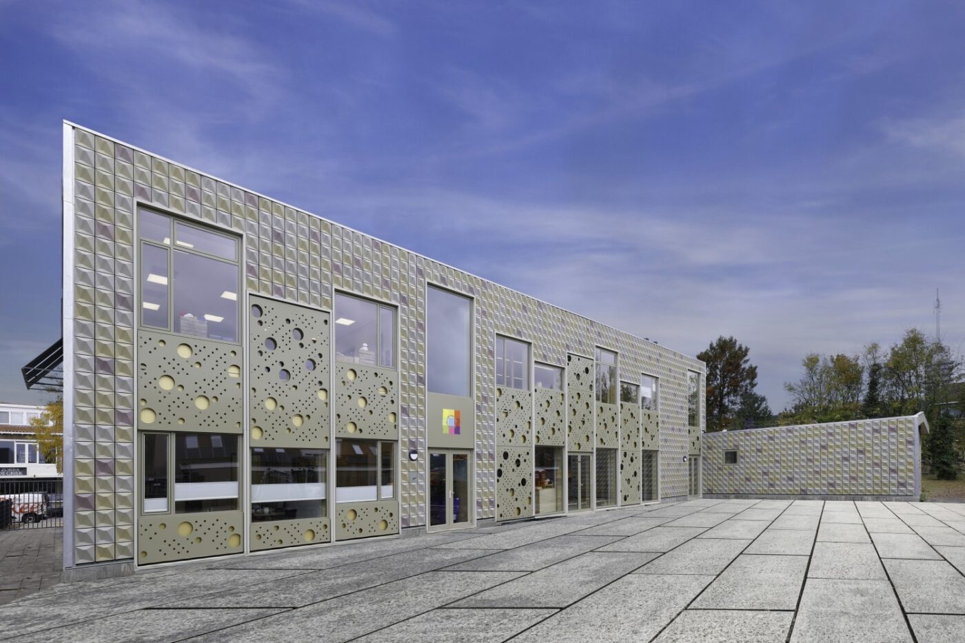 pvc-tegel, circulaire gevelbouw